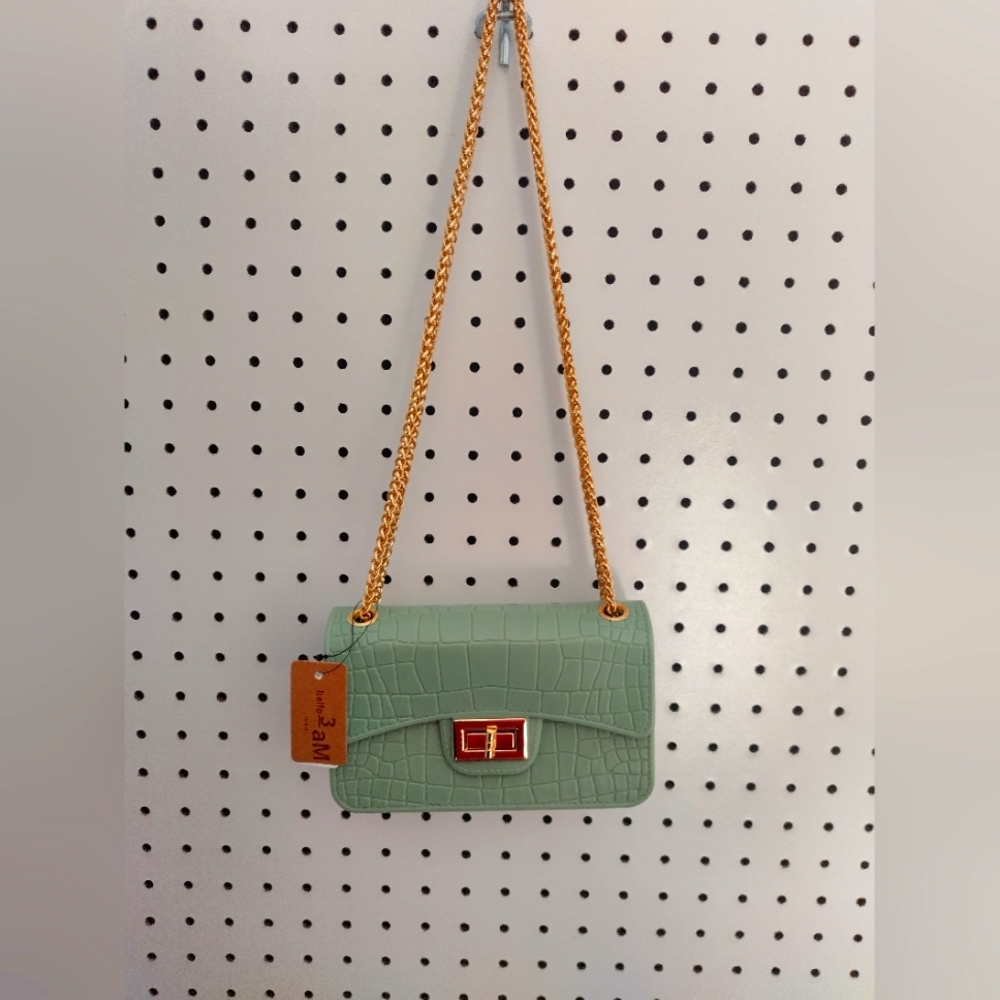 Crocodile Effect Cross Body Shoulder Bag
